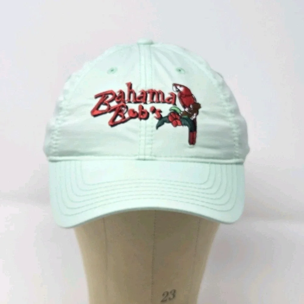 Bahama Bob's Hat Cap Gulf Shores, Alabama Green Strapback Adjustable‎ Parrot